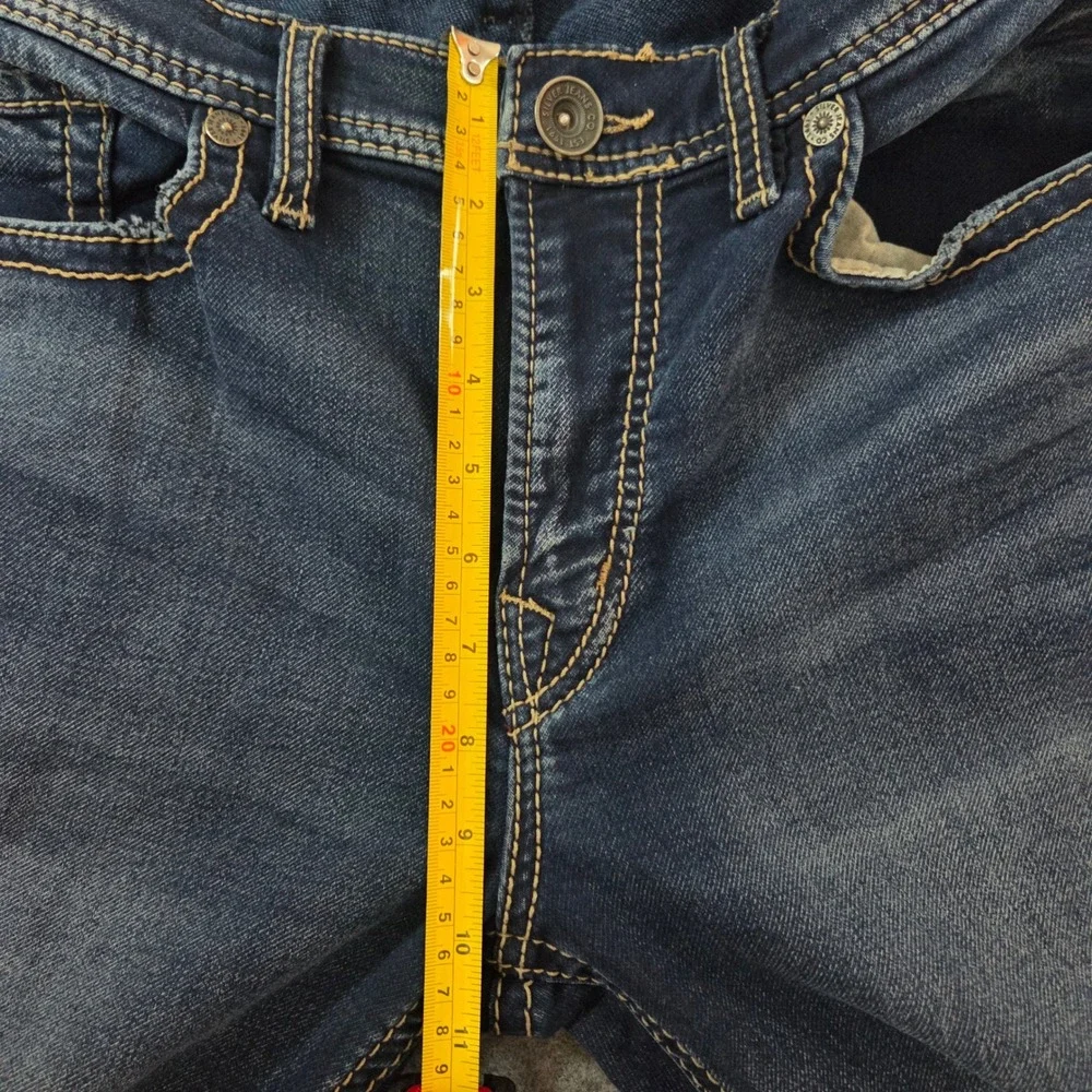 Silver Jeans Co Grayson Jeans Mens 33x32 Dark Wash Straight Leg Stretch Denim